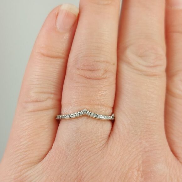 925 Sterling Silver Peak Stacking Ring - Picture 6 of 8